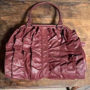 Big Buddha red ruffle hand bag